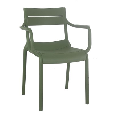 SERENA Πολυθρόνα, Στοιβαζόμενη PP - UV Πράσινο