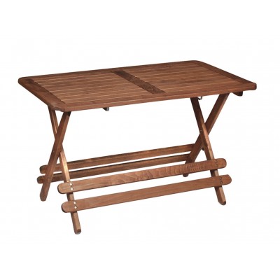 Τραπέζι No1039-B πτυσσόμενο από ξύλο οξυάς 75x120x75, βαφή εμποτισμού κερασί
