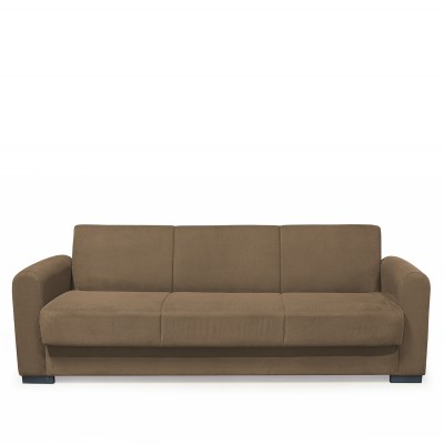 Καναπές Κρεβάτι Τριθέσιος HOMER Μπεζ 226x78x78cm