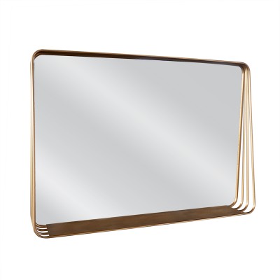 Καθρέπτης Τοίχου ELMO Χρυσό Μέταλλο/Γυαλί 80x13x55cm