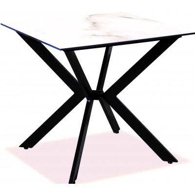 Τετράγωνο Τραπέζι Αλουμινίου Με Επιφάνεια Compact Hpl Γκρί 70x70x75cm