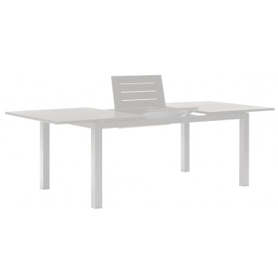 SIFNOS Λευκό Παρ/μο Επεκτεινόμενο Τραπέζι Αλουμινίου 160+60=220 x 90 x 77cm