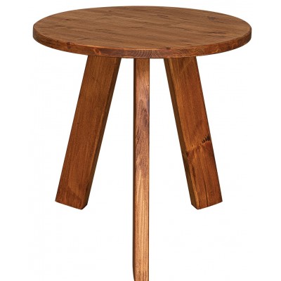 Ξύλινο Στρογγυλό Τραπέζι από Ξύλο Πεύκου 80 x 73cm