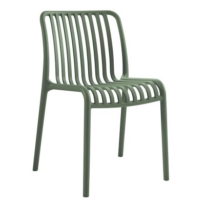 MODA-W Καρέκλα Στοιβαζόμενη, PP - UV Protection, Απόχρωση Olive Green