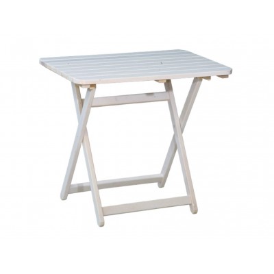 Τραπέζι No.593 πτυσσόμενο οξιάς 60x100x75 λευκό χρώμα