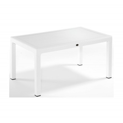 Defence150 τραπέζι Λευκό με τζάμι 150x90x75cm 