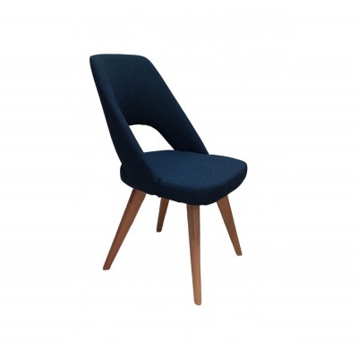 Amelia ξύλινη καρέκλα Μπλέ Φυσικό 48x46x85(46)cm