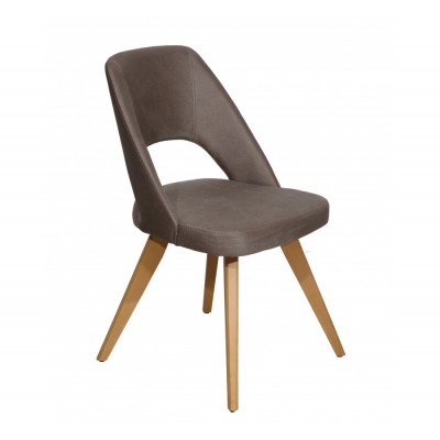 Amelia ξύλινη καρέκλα 48x46x85 Καφέ