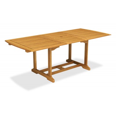 Ξύλινο Επεκτεινόμενο Τραπέζι Acacia Wood 140 + 40 = 180 x 90 x 72(h)cm