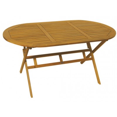 Ξύλινο ,Οβάλ Πτυσσόμενο Τραπέζι Acacia 150 x 85cm