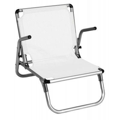 Λευκή Πτυσσόμενη Καρέκλα Με Αλουμίνιο Σκελετό