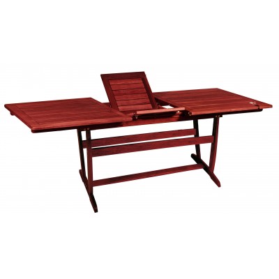 Παραλ/μο Επεκτεινόμενο τραπέζι Red Shorea ,160 + 80 = 240 x 100 x 75cm