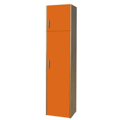 Μονόφυλλη ντουλάπα με πατάρι πορτοκαλί