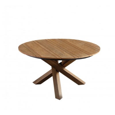 Maddox ξύλινο τραπέζι Ø140x72cm ΦΥΣΙΚΟ