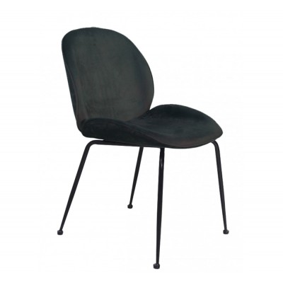DEMY Ανθρακί καρέκλα μεταλλική 59x48x79.5cm