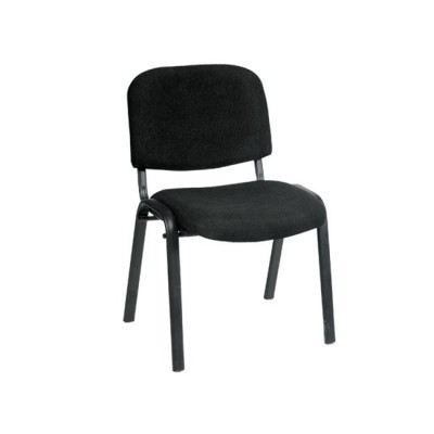 SIGMA Καρέκλα-Pro Γραφείου Eπισκέπτη, Μέταλλο Βαφή Μαύρο, Ύφασμα Μαύρο