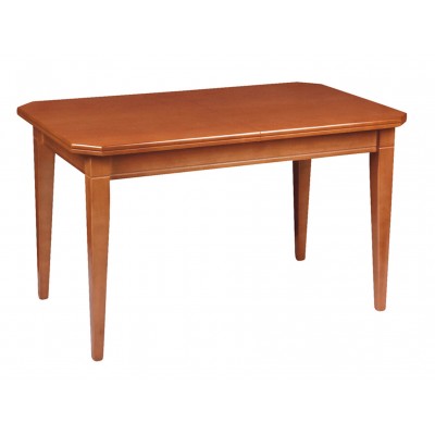 Τραπέζι No1226  με σκελετό από οξιά, κωνικά πόδια, χρώματος κερασί  80Χ(130+35)