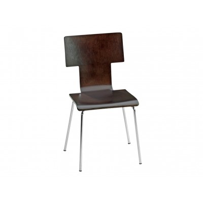 Καρέκλα No1410-ΒΕΝΓΕ χρώμιο ΤΑΦ σε βέγκε χρώμα