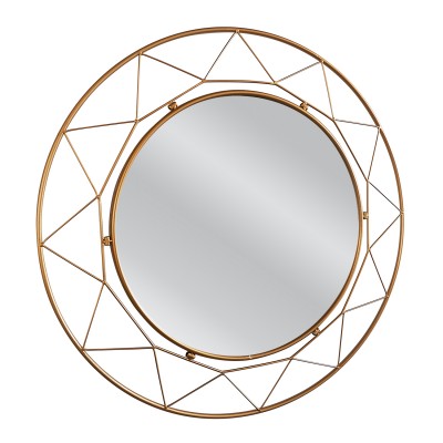 Καθρέπτης Τοίχου AERIN Χρυσό Μέταλλο/Γυαλί 80x4x80cm