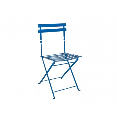 Καρέκλα μεταλλική No1750-ΜΠΛ πτυσσόμενη τύπου Ζαππείου μπλε