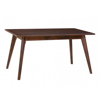 Τραπέζι ξύλινο No2020-ΚΑΡ τραπεζαρίας, οξύας, σε καρυδί χρώμα 90×150(+45)x90
