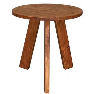 Ξύλινο Στρογγυλό Τραπέζι από Ξύλο Πεύκου 60 x 73cm