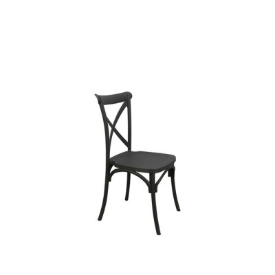 DESTINY Καρέκλα Πολυπροπυλένιο (PP), Απόχρωση Ανθρακί, Στοιβαζόμενη