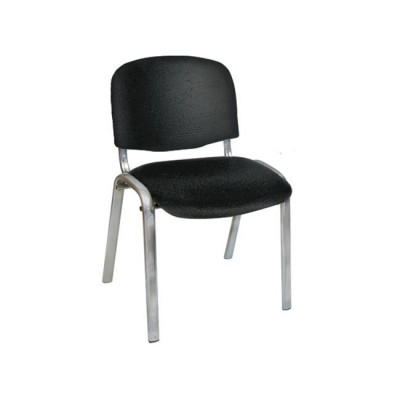 SIGMA Καρέκλα-Pro Γραφείου Επισκέπτη, Μέταλλο Χρώμιο PVC Μαύρο