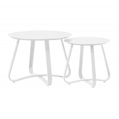 Τραπέζι αλουμινίου Φ50x45cm Λευκό