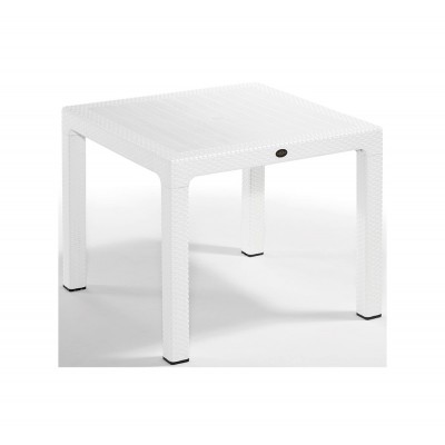 Defence 90 τραπέζι λευκό χωρίς τζάμι 90x90x75cm