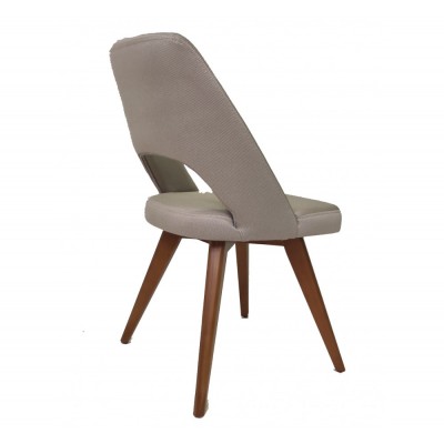 Amelia ξύλινη καρέκλα Μπέζ-Καφέ  Άβαφο  48x46x85(46)cm