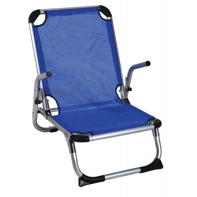 Μπλέ Πτυσσόμενη Καρέκλα Με Αλουμίνιο Σκελετό