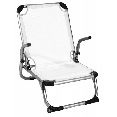 Λευκή Πτυσσόμενη Καρέκλα Με Αλουμίνιο Σκελετό