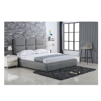 MAXIM Κρεβάτι Διπλό, για Στρώμα 180x200cm, Ύφασμα Γκρι