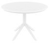 SKY WHITE Φ105X74εκ. ΤΡΑΠΕΖΙ ΠΟΛ/ΝΙΟΥ