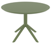 SKY OLIVE GREEN Φ105X74εκ. ΤΡΑΠΕΖΙ ΠΟΛ/ΝΙΟΥ