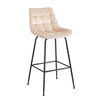 ERMINA BEIGE VELVET ΥΦΑΣΜΑ 75εκ. ΣΚΑΜΠΟ ΜΕΤΑΛΛΙΚΟ 49X50X75-104εκ.
