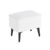 Σκαμπό Sami White PU 40x30x34 εκ.