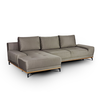 NATURA ΚΑΝΑΠΕΣ ΚΡΕΒΑΤΙ ΓΩΝΙΑ ΑΡΙΣΤΕΡΗ TAUPE 283x164x90