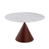 Noisette Τραπέζι Λευκό με Όψη Μαρμάρου 120x120x76cm