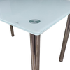 Τραπέζι Κουζίνας Inox / Κρύσταλλο 120x70xH75cm