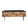Parke Coffee Table Black Natural with Pattern Black 120x63x45cm