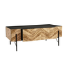Parke Coffee Table Black Natural with Pattern Black 120x63x45cm