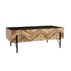 Parke Coffee Table Black Natural with Pattern Black 120x63x45cm