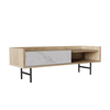 STOCKHOLM COFFEE TABLE SONOMA DECAPE ΛΕΥΚΟ ΜΕ ΟΨΗ ΜΑΡΜΑΡΟΥ ΜΑΥΡΟ 120x59x40cm
