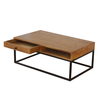 CASSETTO COFFEE TABLE 1ΣΥΡΤΑΡΙ ΚΑΡΥΔΙ ΜΑΥΡΟ 100x60x40