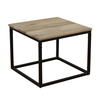 QUADRO COFFEE TABLE SET 3ΤΕΜ ΦΥΣΙΚΟ ΜΑΥΡΟ 110x60x45