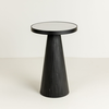 LAMP SIDE TABLE ΛΕΥΚΟ ΜΑΥΡΟ 41x41x63.5cm