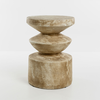SANDY SIDE TABLE ΚΑΦΕ ΑΝΟΙΧΤΟ 38.5x38.5x51cm