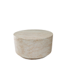 LITHOS ROUND COFFEE TABLE TRAVERTINE 70x70x36cm